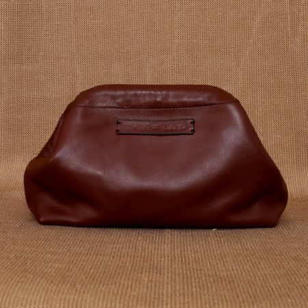 Handcrafted Cherry Clutches Leather Sleek Minimalist